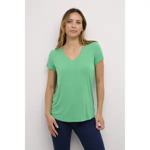 T-shirt com decote em v das mulheres CULTURE Poppy image-3