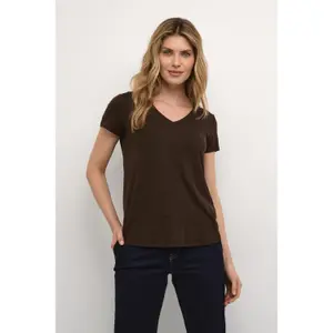 T-shirt com decote em V para mulher CULTURE Poppy image-2