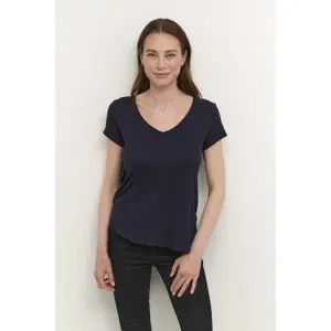 T-shirt com decote em v das mulheres CULTURE Poppy image-1