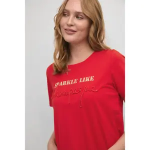 T-shirt de mulher CULTURE Amora Champagne image-5