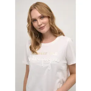 T-shirt de mulher CULTURE Amora Champagne image-5