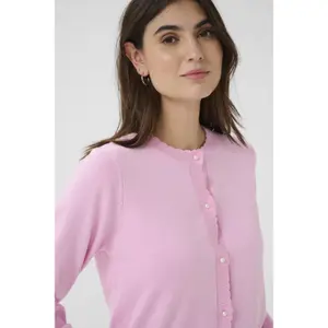 Vrouwelijke scallop cardigan CULTURE Annemarie Solid image-5