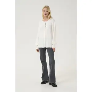 Geribbelde cardigan voor dames CULTURE Annemarie image-1