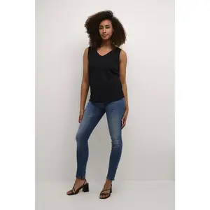 Camiseta sin mangas de cuello en V para mujer CULTURE Cameline image-1