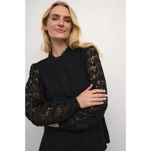 Lange mouwen kant blouse voor dames CULTURE Benton image-3