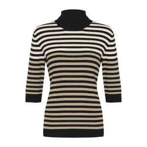 Pullover de gola alta canelado para mulher CULTURE Annemette image-0