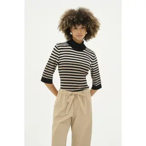 Pullover de gola alta canelado para mulher CULTURE Annemette image-2