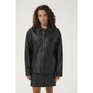 Leather jacket woman CULTURE Claudette Canja image-3