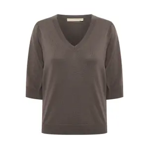 Pull de gola V feminina CULTURE Pinnie Annemarie image-0
