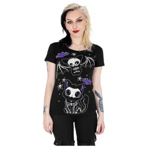 T-Shirt Cupcake Cult Skelly Cat image-0