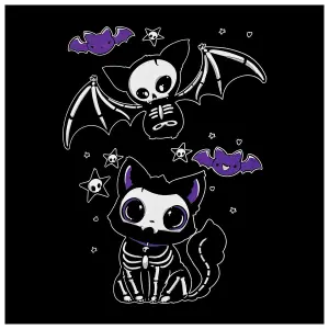 T-Shirt Cupcake Cult Skelly Cat image-3