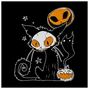 Women's T-shirt Cupcake Cult Spooky Cat image-3
