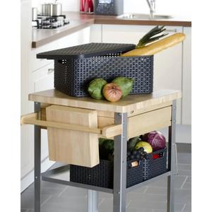 Opbevaringsboks med låg i metallisk stil Curver image-3