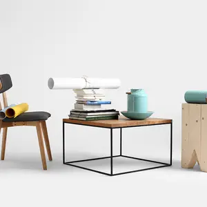 Coffee table CUSTOM FORM Tensio Wood 80 image-5