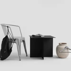 Square metal coffee table CUSTOM FORM OLI 50 cm image-2