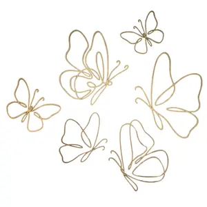 Wooden butterflies Cut It Now One Line Style (x6) image-0