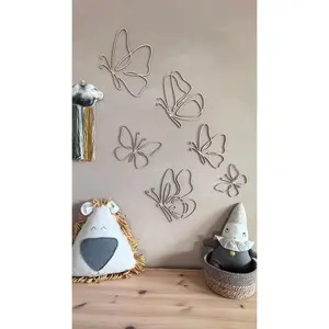 Wooden butterflies Cut It Now One Line Style (x6) image-1