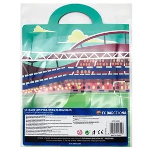 Stavební hry kniha s opakovanými samolepkami FC Barcelona 3D image-1