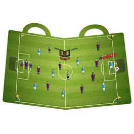Stavební hry kniha s opakovanými samolepkami FC Barcelona 3D image-2