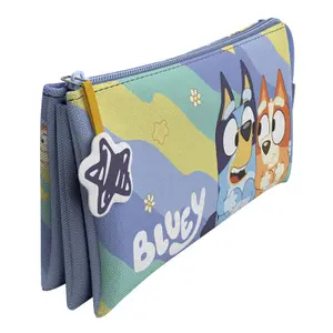 Children's triple Pencil case Cyp Brands Bluey Light Waves image-1