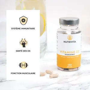 Complemento alimenticio de vitamina D3 - 120 cápsulas Nutrivita image-3