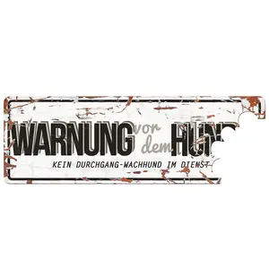 Πινακίδα σήμανσης D&D Home Warning beware of the dog image-0