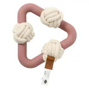 Hondenspeeltje in tpr met touw D&D Home Milou Rosewood image-0