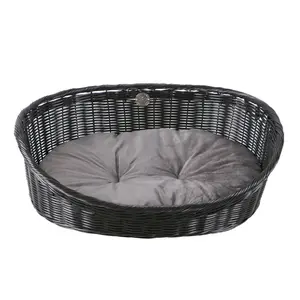 Cat basket with cushion D&D Home Rustic Rattan M image-0