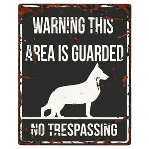 Panneau d'affichage d'avertissement D&D Home German Shepherd Gb image-0