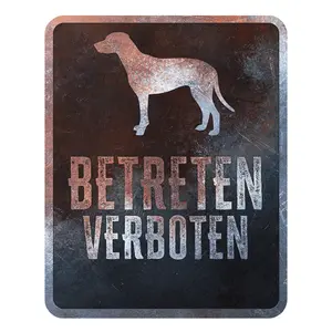 Dobermann inglés señal de advertencia D&D Home image-0