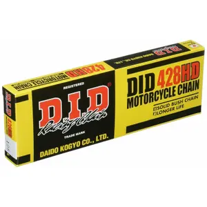 Chaîne à rouleaux moto D.I.D 428Hd(B&B) X 128 Mail. Rj image-0