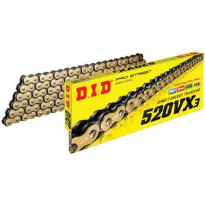 Motorcycle roller chain D.I.D 520Vx3(G&B) X 118 Mail. Fj image-0