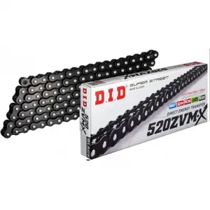 Chaîne à rouleaux moto D.I.D 520Zvm-X(Bk&Bk) X 114 Mail. Zj