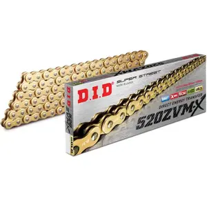 Αλυσίδα μηχανής μοτοσικλέτας D.I.D 520Zvm-X(G&G) X 96 Mail. Zj image-1