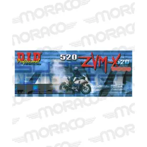 Αλυσίδα μοτοσικλέτας 122 κρίκοι ZJ D.I.D 520ZVM-X(G&G) image-0