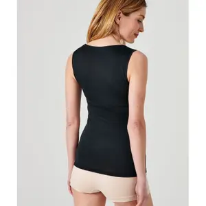 Women's embroidered tulle tank top Damart Thermolactyl image-1