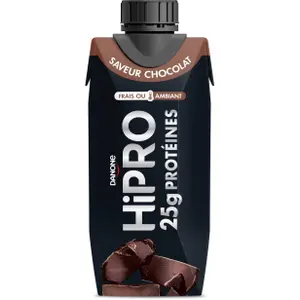 Paquete de 8 bebidas de yogur de chocolate Danone Hipro 345g 0% mg image-0