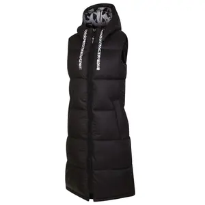 Women's long hooded sleeveless puffer jacket Dare 2B Society image-4