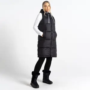 Women's long hooded sleeveless puffer jacket Dare 2B Society image-6