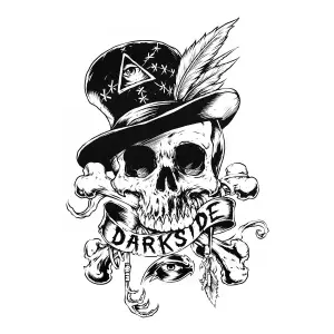 Camiseta Darkside White Voodoo Skull image-1