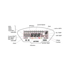 Motorcycle Multi-Function Gauge Daytona Digital DEVA01 image-2