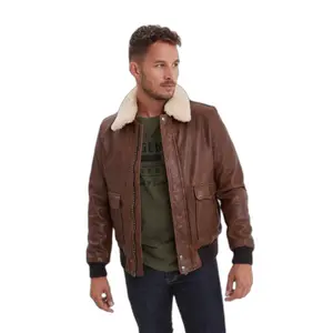 Leather jacket with fur collar Daytona 73 Corsair image-0