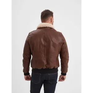 Leather jacket with fur collar Daytona 73 Corsair image-2