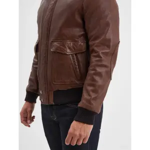 Leather jacket with fur collar Daytona 73 Corsair image-3