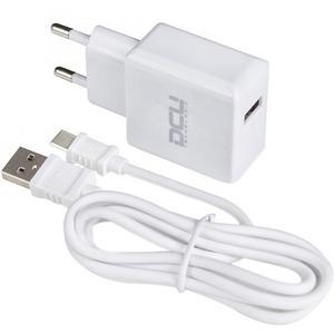 Adaptateur secteur USB 5V 2.4A câble type C DCU Tecnologic 1 m