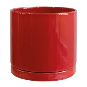 Cylindrical pot + saucer Décolines Sublime Ø 25 image-0