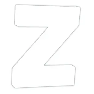 Zachte stickers kleine letter Z Décopatch image-0