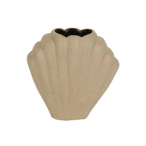 Jarrón con concha Décopatch