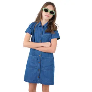 Girl's denim dress Deeluxe Talasi image-0