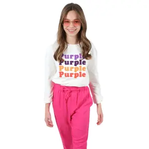 Sweatshirt girl Deeluxe Purple image-0
